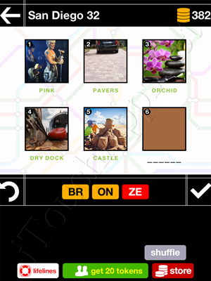 Pics & Pieces San Diego Pack Level 32 Answer