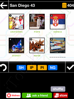 Pics & Pieces San Diego Pack Level 43 Answer