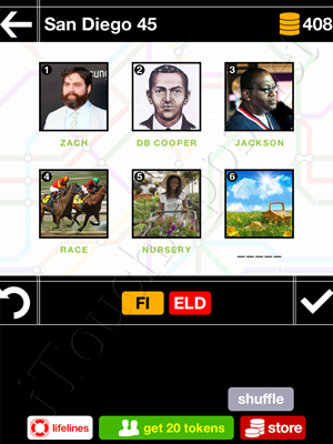 Pics & Pieces San Diego Pack Level 45 Answer