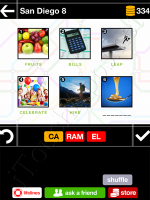 Pics & Pieces San Diego Pack Level 8 Answer