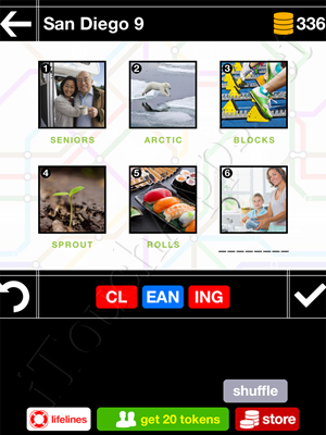 Pics & Pieces San Diego Pack Level 9 Answer