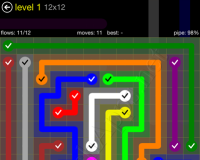 Flow Game 12×12 Mania Pack Cheat / Walkthrough / Solutions