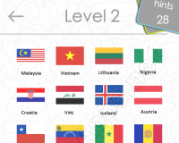 Flags Quiz Answers: Level 2 Part 1