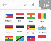 Flags Quiz Answers: Level 4 Part 1