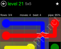 Flow Bridges Classic Pack 5×5 Level 21 Solution