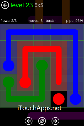 Flow Green Pack 5 x 5 Level 23 Solution