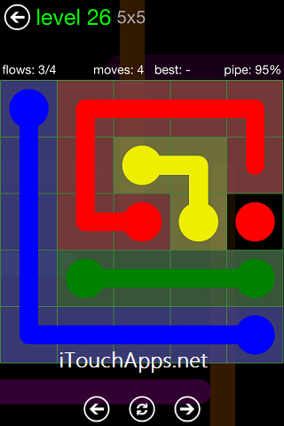 Flow Green Pack 5 x 5 Level 26 Solution