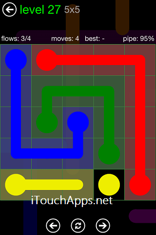 Flow Green Pack 5 x 5 Level 27 Solution