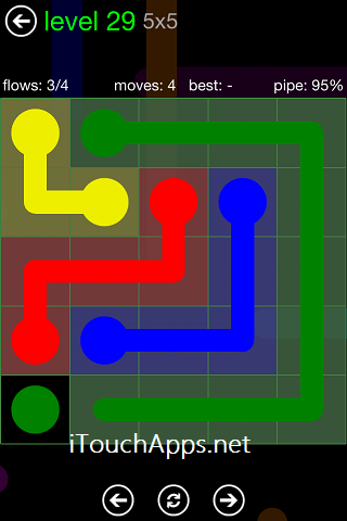 Flow Green Pack 5 x 5 Level 29 Solution