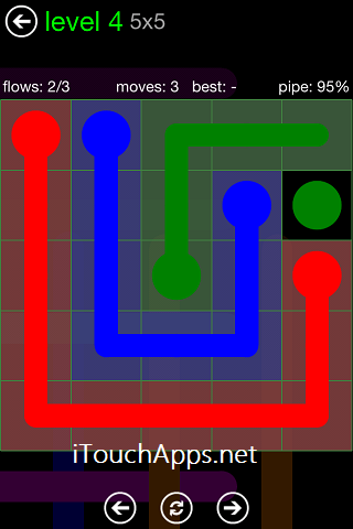 Flow Green Pack 5 x 5 Level 4 Solution