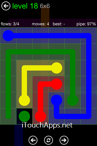 Flow Green Pack 6 x 6 Level 18 Solution