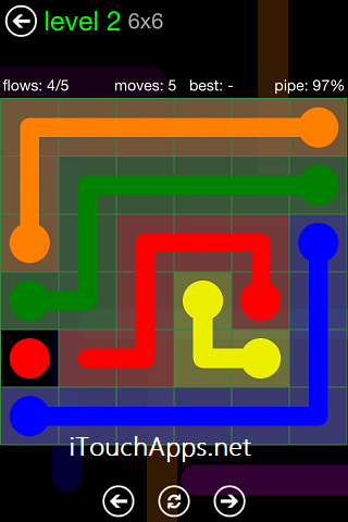 Flow Green Pack 6 x 6 Level 2 Solution