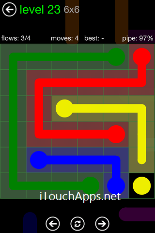 Flow Green Pack 6 x 6 Level 23 Solution