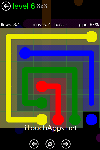 Flow Green Pack 6 x 6 Level 6 Solution