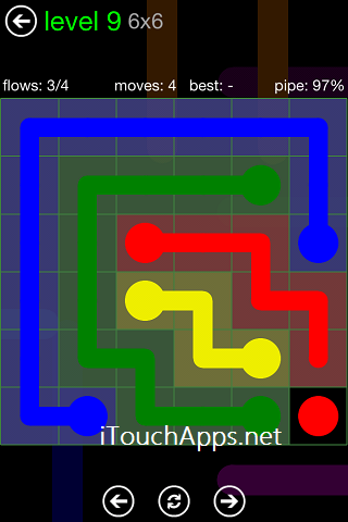 Flow Green Pack 6 x 6 Level 9 Solution