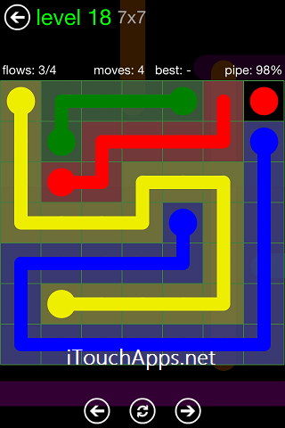 Flow Green Pack 7 x 7 Level 18 Solution