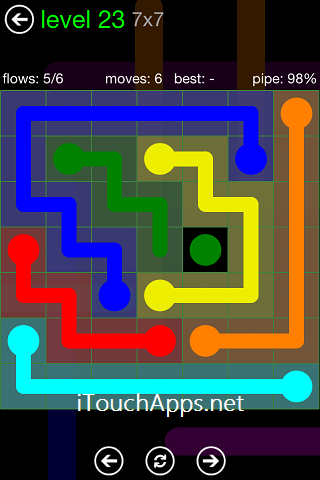 Flow Green Pack 7 x 7 Level 23 Solution