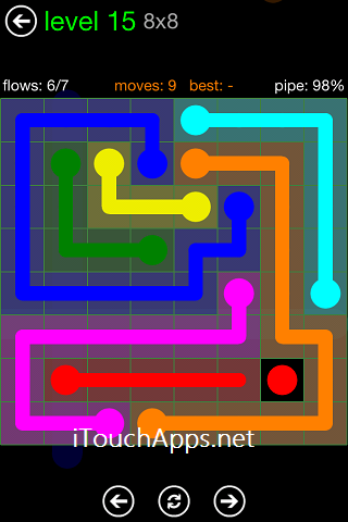 Flow Green Pack 8 x 8 Level 15 Solution