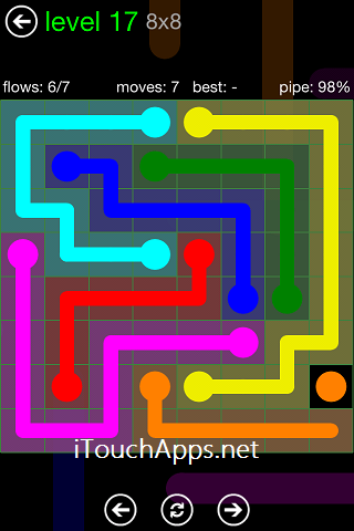 Flow Green Pack 8 x 8 Level 17 Solution
