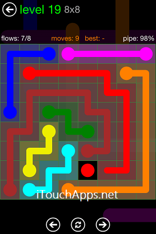 Flow Green Pack 8 x 8 Level 19 Solution
