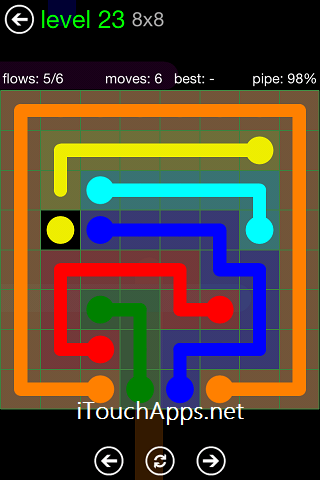 Flow Green Pack 8 x 8 Level 23 Solution
