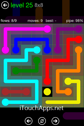 Flow Green Pack 8 x 8 Level 25 Solution