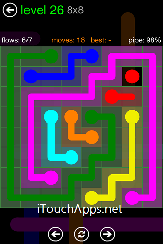 Flow Green Pack 8 x 8 Level 26 Solution