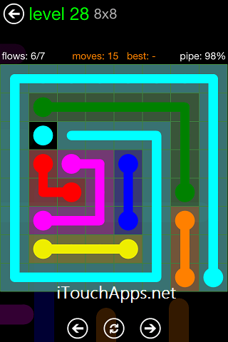 Flow Green Pack 8 x 8 Level 28 Solution