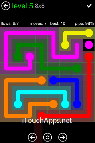 Flow Green Pack 8 x 8 Level 5 Solution