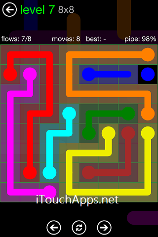 Flow Green Pack 8 x 8 Level 7 Solution