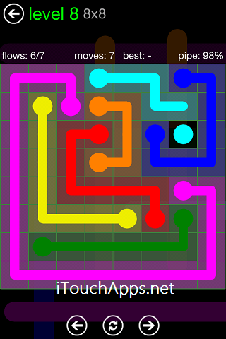 Flow Green Pack 8 x 8 Level 8 Solution