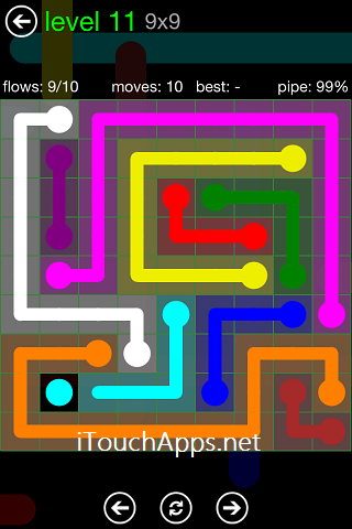 Flow Green Pack 9 x 9 Level 11 Solution