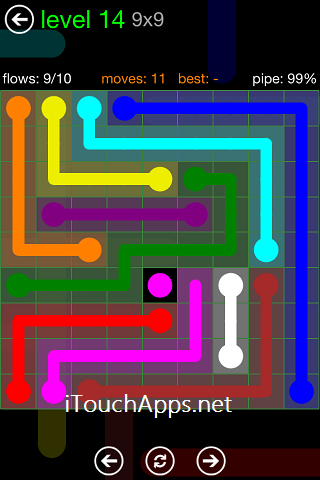 Flow Green Pack 9 x 9 Level 14 Solution