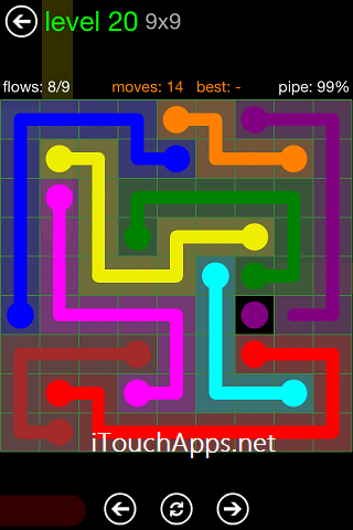 Flow Green Pack 9 x 9 Level 20 Solution
