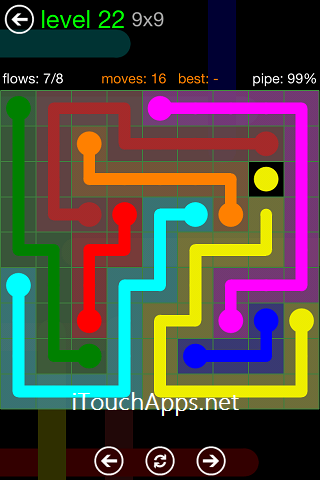 Flow Green Pack 9 x 9 Level 22 Solution
