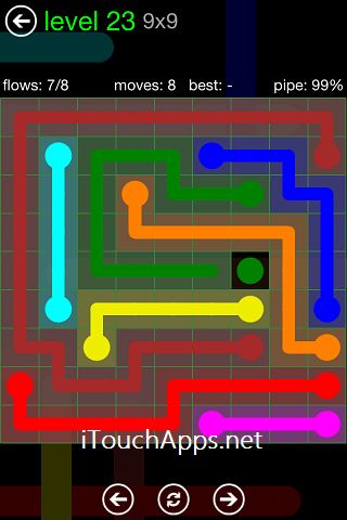 Flow Green Pack 9 x 9 Level 23 Solution