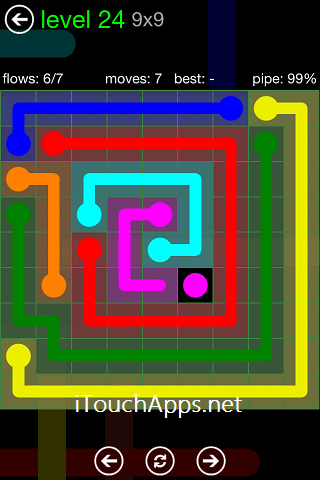 Flow Green Pack 9 x 9 Level 24 Solution
