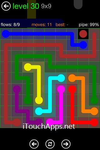 Flow Green Pack 9 x 9 Level 30 Solution