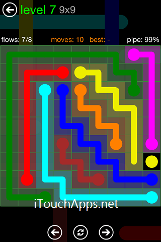 Flow Green Pack 9 x 9 Level 7 Solution