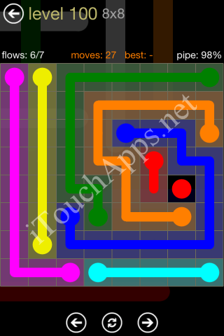 Flow Game 8x8 Mania Pack Level 100 Solution