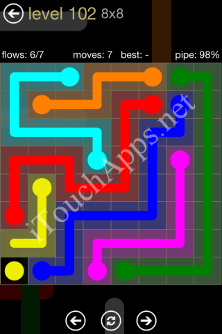 Flow Game 8x8 Mania Pack Level 102 Solution