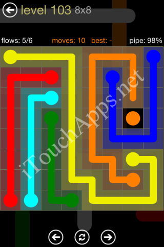 Flow Game 8x8 Mania Pack Level 103 Solution