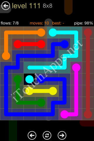 Flow Game 8x8 Mania Pack Level 111 Solution