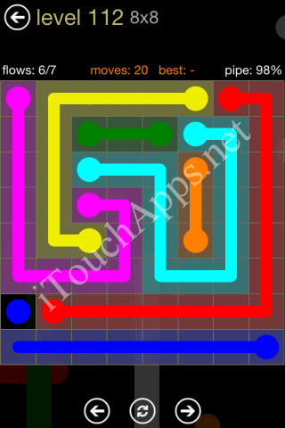 Flow Game 8x8 Mania Pack Level 112 Solution