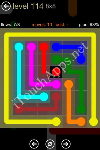 Flow Game 8x8 Mania Pack Level 114 Solution