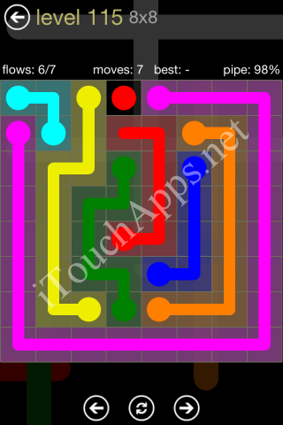 Flow Game 8x8 Mania Pack Level 115 Solution