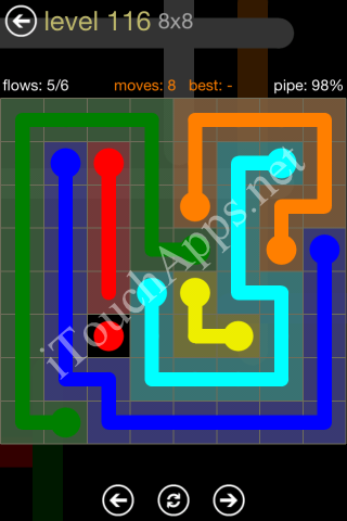 Flow Game 8x8 Mania Pack Level 116 Solution