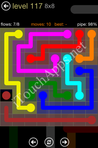 Flow Game 8x8 Mania Pack Level 117 Solution