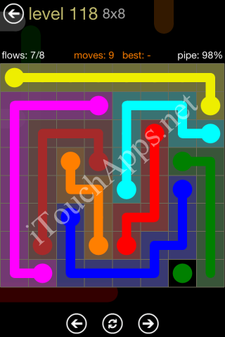 Flow Game 8x8 Mania Pack Level 118 Solution