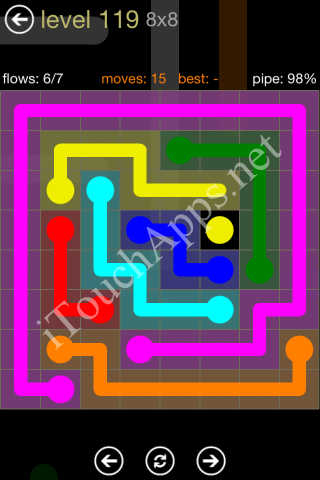Flow Game 8x8 Mania Pack Level 119 Solution
